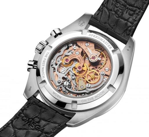 The prominent movement could be viewed through the transparent caseback.